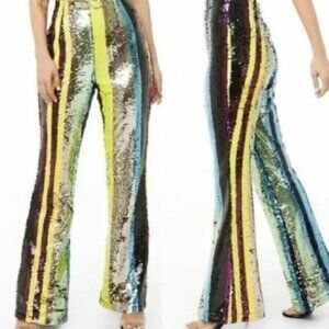 Forever 21 Sequin Striped Pants
